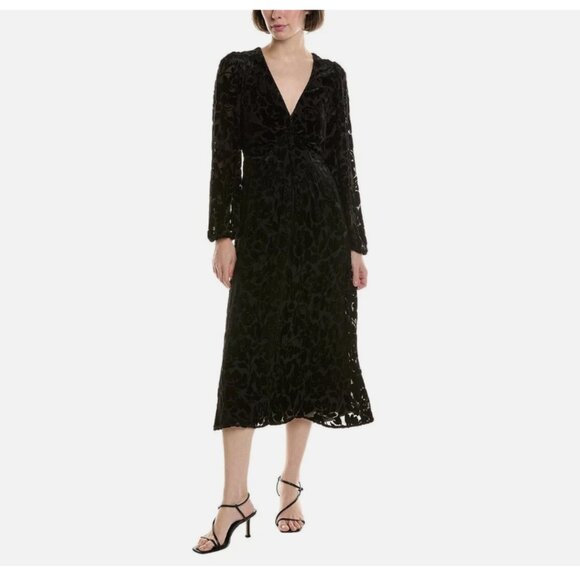 Johnny Was Wynnter Silk-Blend Midi Dress - Picture 1 of 7